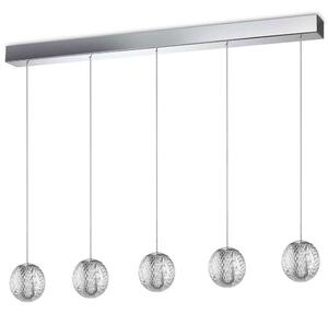 Φωτιστικό Οροφής - Ράγα Diamond 305325 85x12x218cm Led 2750lm 27W 3000K Chrome-Clear Ideal Lux