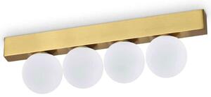 Φωτιστικό Οροφής - Πλαφονιέρα Ping Pong 328249 30,9x6x9cm Led 1000lm 12W 3000K Brass Ideal Lux