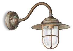 Moretti Luce Εξωτερικός λαμπτήρας τοίχου Chalet 140 ορείχαλκος αντίκα/καθαρό, ρυθμιζόμενος, Μπρούτζινο / Αντικέ ορείχαλκου, Μέταλλο, Αντίκα