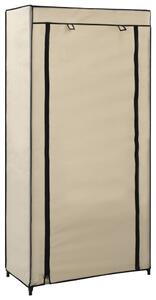 282429 vidaXL Shoe Cabinet with Cover Cream 58x28x106 cm Fabric