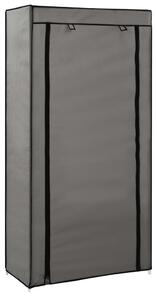 282430 vidaXL Shoe Cabinet with Cover Grey 58x28x106 cm Fabric