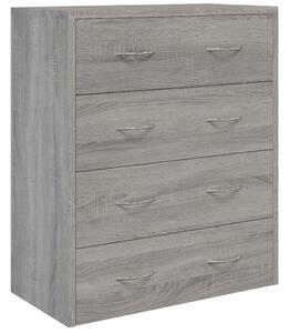 VidaXL Συρταριέρα με 4 Συρτάρια Γκρι Sonoma 60 x 30,5 x 71 εκ