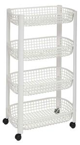Τρόλεϊ/Ραφιέρα 4 Θέσεων (46.5x25.5x79) F-V Basket Trolley White 189990B
