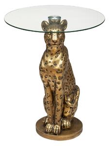 Βοηθητικό Τραπεζάκι Atmosphera Wild Leopard σε σχήμα λεοπάρδαλης, με διαστάσεις 40x40x52cm