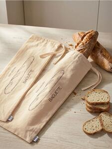 Sinsay - Βαμβακερές σακούλες για μπαγκέτες, σετ 2 τεμαχίων - κρεμ