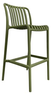 Σκαμπό Bar ArteLibre TAHITI Πράσινο PP 47x38x102cm