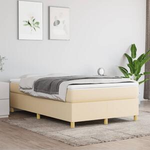 VidaXL Κρεβάτι Boxspring με Στρώμα Κρεμ 120x200 εκ. Υφασμάτινο