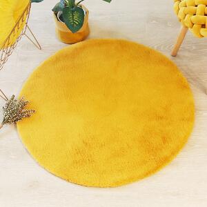 Γούνινο Στρογγυλό Πατάκι (Φ80) A-S Rug Fur Ochre 172421R