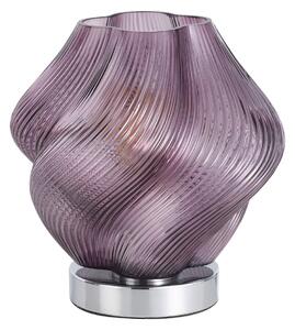 EGLO Επιτραπέζιο φωτιστικό Meliciano, μοβ, γυαλί, ύψος 23 εκ., E27, Μωβ, Σαλόνι / τραπεζαρία, Γυαλί