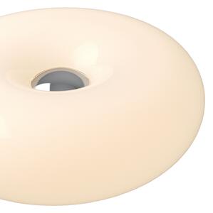 EGLO Επιτραπέζιο φωτιστικό LED Basile, λευκό, γυαλί, 2.700 K, ρυθμιζόμενος, Λευκό, Σαλόνι / τραπεζαρία, Γυαλί, σύγχρονο
