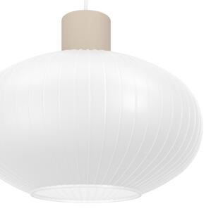 EGLO Κρεμαστό φωτιστικό Dasmina, Ø 25 cm, λευκό/αμμώδες, γυαλί, E27, ρυθμιζόμενος, Λευκό, Σαλόνι / τραπεζαρία, Γυαλί, Νεανική διαβίωση