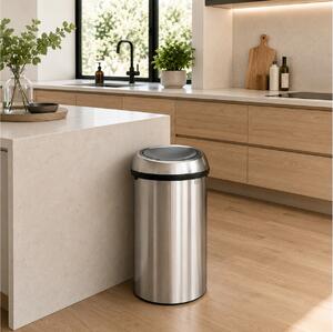 Καλάθι απορριμμάτων Touch Bin Brabantia με σύστημα αφής, χωρητικότητα 60L και διαστάσεις 40x40x71cm - Matt Steel