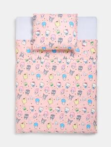 Sinsay - Σετ με βαμβακερά κλινοσκεπάσματα Hello Kitty - ροζ παστελ