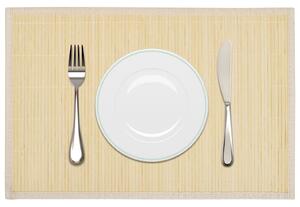 242107 6 Bamboo Placemats 30 x 45 cm Natural