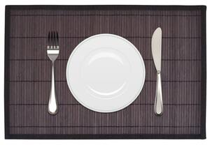 242110 6 Bamboo Placemats 30 x 45 cm Dark Brown