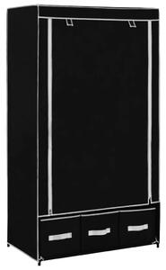 282457 vidaXL Wardrobe Black 87x49x159 cm Fabric