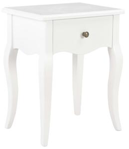 280005 vidaXL Nightstand White 40x30x50 cm Solid Pine Wood