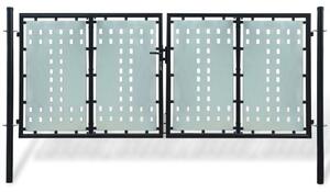 VidaXL Πόρτα Περίφραξης Μονή Μαύρη 300 x 175 εκ