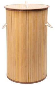 Καλάθι Απλύτων Πτυσσόμενο Bamboo Essentials 02-12823 Φ36x66cm 57lt Natural Estia