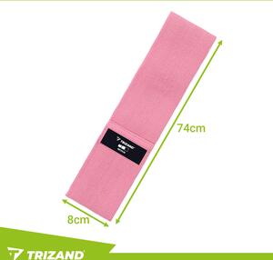 Σετ 3 υφασμάτινα λάστιχα αντίστασης Trizand — 3 επίπεδα αντίστασης, για γλουτούς και πόδια, με θήκη