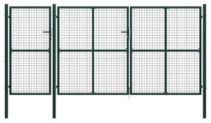 VidaXL Πόρτα Περίφραξης Κήπου Πράσινη 400 x 150 εκ. Ατσάλινη