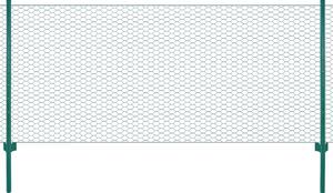 VidaXL Συρματόπλεγμα Περίφραξης Πράσινο 25 x 1 μ. Ατσάλινο με Στύλους