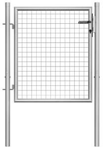 VidaXL Πόρτα Περίφραξης Ασημί 105 x 125 εκ. από Γαλβανισμένο Χάλυβα