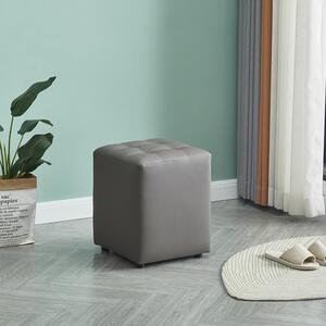 CUBE GREY PU ΣΚΑΜΠΟ 35X35X42εκ. - (35X35X42εκ.), Χρώμα: GREY - ZITA PLUS