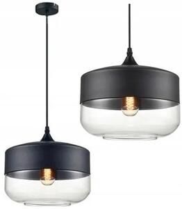 Κρεμαστό φωτιστικό οροφής Zenit D από μαύρο γυαλί