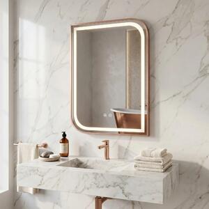 ΚΑΘΡΕΦΤΗΣ ΤΟΙΧΟΥ LED ZONE 80x60 BRUSH ROSE GOLD