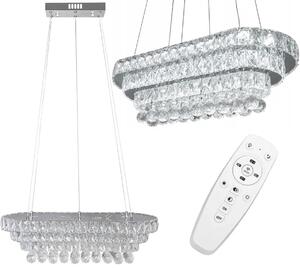 Κρυστάλλινο κρεμαστό φωτιστικό οροφής LED 102W, τηλεχειριστήριο APP417-CP