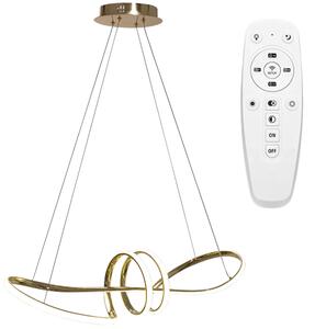 Μοντέρνο φωτιστικό οροφής LED + APP824-CP REMOTE Gold