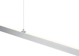 HELL Κρεμαστό φωτιστικό LED Karo, αλουμίνιο, μήκος 130 cm, μέταλλο, CCT, ρυθμιζόμενος, Μεταλλικό, Σαλόνι / τραπεζαρία, Μέταλλο, σύγχρονο