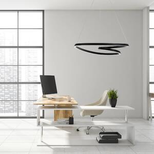 Κρεμαστό φωτιστικό οροφής LED Loop + Τηλεχειριστήριο APP796-cp Μαύρο
