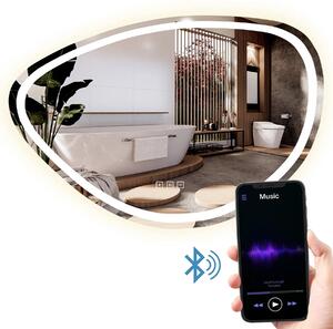 ΚΑΘΡΕΦΤΗΣ ΤΟΙΧΟΥ LED ΜΕ ΛΕΙΤΟΥΡΓΙΑ BLUETOOTH 70x100cm ΟΜΙΧΛΗ