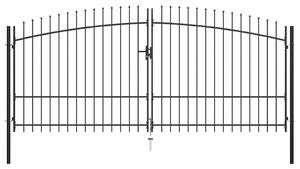 VidaXL Πόρτα Περίφραξης Διπλή με Λόγχες 400 x 225 εκ