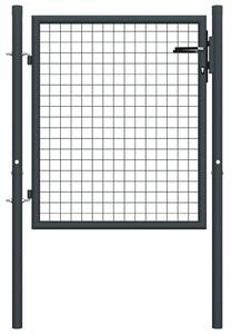 VidaXL Πόρτα Περίφραξης με Πλέγμα Γκρι 100 x 125 εκ. Γαλβαν. Χάλυβας