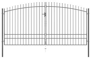 VidaXL Πόρτα Περίφραξης Διπλή με Λόγχες 400 x 248 εκ