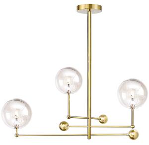 Γυάλινο Κρεμαστό Φωτιστικό Μπάλας 3 τμχ APP918-3CP Gold
