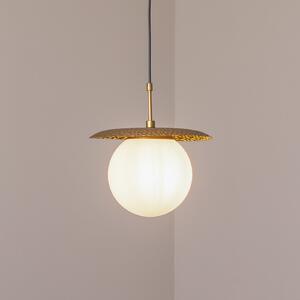 Opviq Κρεμαστό φωτιστικό Anemon, χρυσό, γυαλί, Ø 30 cm, E27, ρυθμιζόμενος, Χρυσό / Ορείχαλκου, Σαλόνι / τραπεζαρία, Γυαλί, σύγχρονο