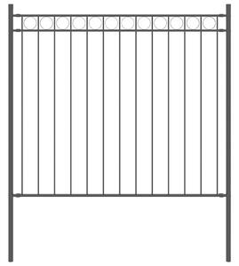 VidaXL Κάγκελα Περίφραξης Μαύρα 1,7 x 0,8 μ. Ατσάλινα