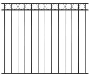 VidaXL Πάνελ Περίφραξης Μαύρο 1,7 x 1,5 μ. από Ατσάλι