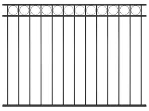 VidaXL Πάνελ Περίφραξης Μαύρο 1,7 x 1,2 μ. από Ατσάλι