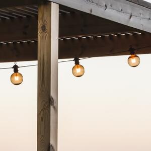 Konstsmide Christmas Φωτιστική αλυσίδα LED με ηλιακή τροφοδοσία για πάρτι, 7W, καφέ, IP44, 1800K, ρυθμιζόμενος, Καφέ / Σκουριάς, Πλαστικό, σύγχρονο