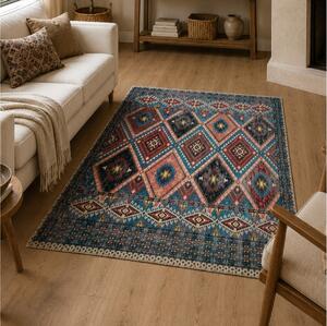 Χαλί Ορθογώνιο ethnic Agra Home Deco Factory από Βαμβάκι, με διαστάσεις 120x170cm - Πολύχρωμο
