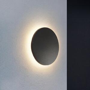 Lindby Εξωτερικός φωτιστικός τοίχου LED Selinel, μαύρος, 23 cm, αριθμός οικίας, Μαύρο, Μέταλλο, σύγχρονο