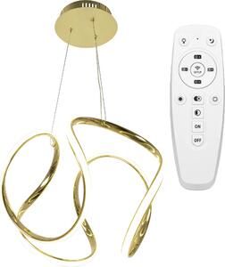 Μοντέρνο κρεμαστό φωτιστικό οροφής LED + APP386-CP REMOTE Gold