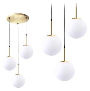Κρεμαστό φωτιστικό Milk Glass Ball APP656-3CPR Gold