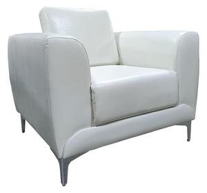 Πολυθρόνα ArteLibre ELFRIC Λευκό PU 89x81x81cm