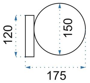 Επιτοίχιο φωτιστικό Glass Ball APP1009-1W Gold